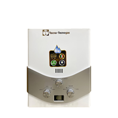 Tecnogas Gas Water Heater Digital 6 L Tube White	