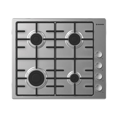 HOOVER Built-In Hob 60 x 60, 4 Gas Burners, Stainless HHW6LCX
