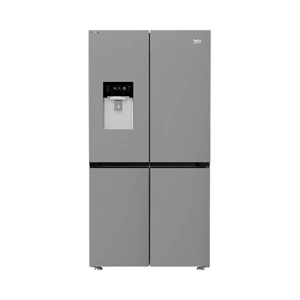 Beko Refrigerator No Frost 4 Doors 565L harvest fresh With Dispenser - Stainless Steel - GNE134626ZXH