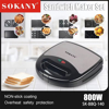 Sokany 8 In 1 Sandwich Maker Set 800 Watt Black SK-BBQ-140
