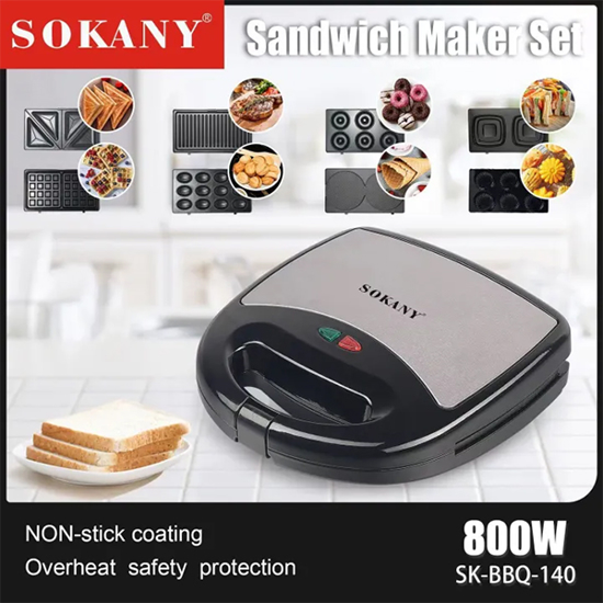 El Iraqi Company Sokany In Sandwich Maker Set Watt Black Sk