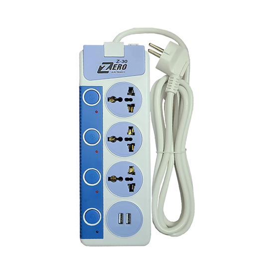 Picture of Zero Power Strip 3 AC SOCKETS plus 2 USB PORTS - ZR-30