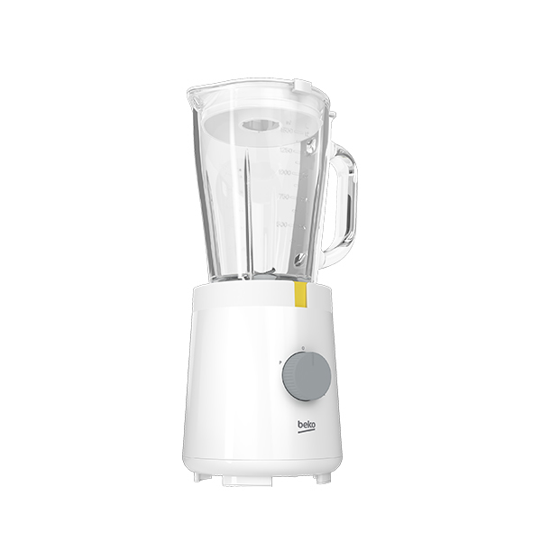 خلاط بيكو جلو، 1.5 لتر، 600 وات، ابيض - TBN 62608 W Beko Glow Countertop Blender, 1.5 Liters, 600W, White - TBN 62608 W