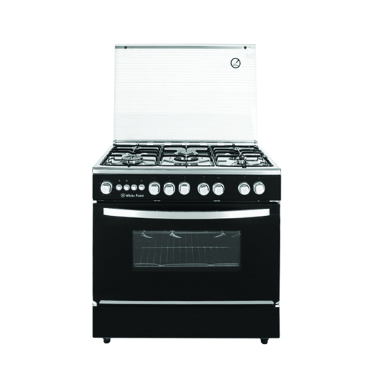White Point Free Standing Gas Cooker 5 Burners 60*90 cm Black WPGC9060BXTA