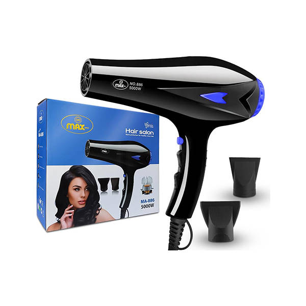Max Hair Dryer 5000 Watt Black MA-886