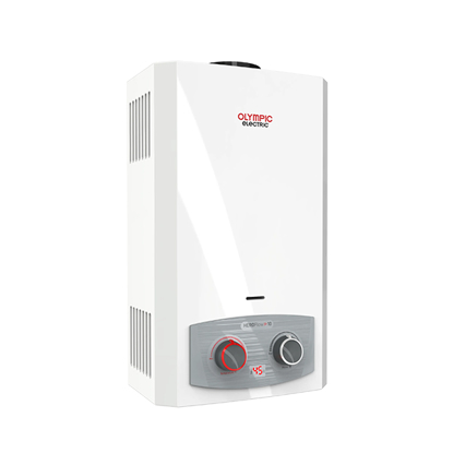 Olympic Electric Digital Gas Water Heater Hero 10 Liter White