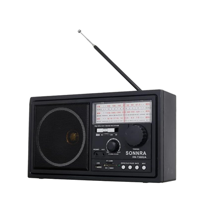 Sonnra X-Bass Portable Radio Rechargeable Battery Black HN-7360UA
