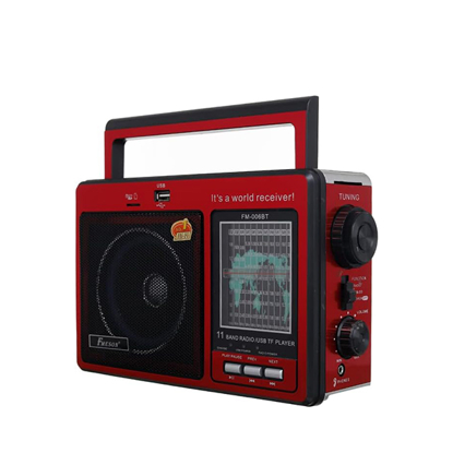Fmeson Radio High Sensitivity USB/SD Music Player Red FM-006BT