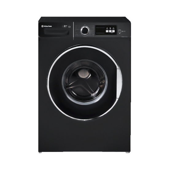 White Point Front Load Full Automatic Washing Machine 8KG Inverter Steam Wash Black WPW81015DSWB inv