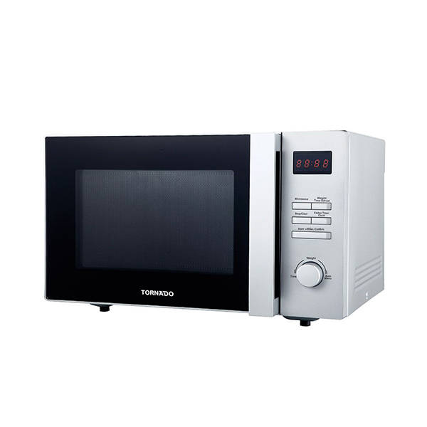 TORNADO Microwave Solo 25 Liter 900 Watt 8 Menus Silver TMD-25SE-S