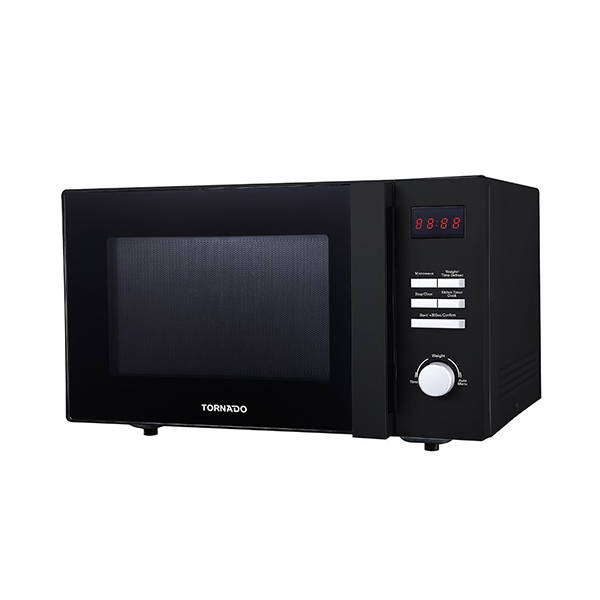 TORNADO Microwave Solo 25 Liter 900 Watt 8 Menus Black TMD-25SE-BK