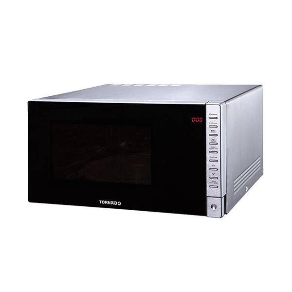 TORNADO Microwave Grill 25 Liter 900 Watt 8 Menus Silver TMD-25GE-S