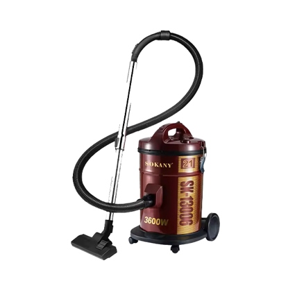 Sokany Drum Vacuum Cleaner 3600 Watt, 21 Liter Red - SK-13006