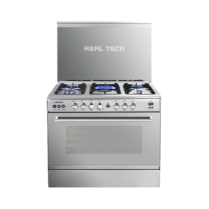 Real tech Cooker 80*60  Rock 5 Burners Silver 800805