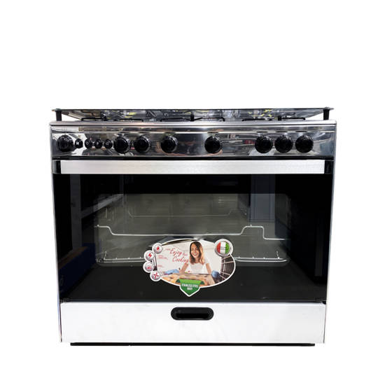 Tecnogas Chef Classic Cooker 5 Burners 60*90cm Full Stainless with fan