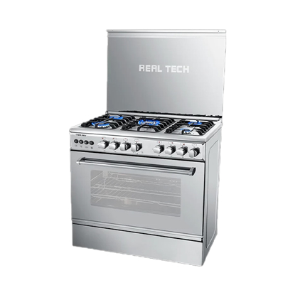 Real tech Cooker 80*60 Cast Rock 5 Burners Silver 800802