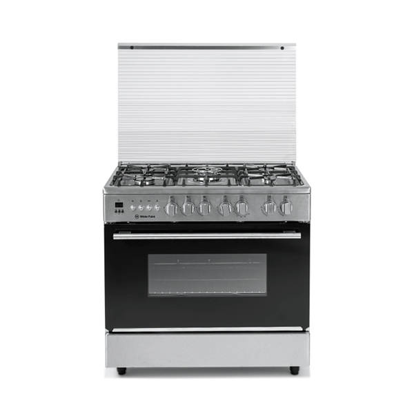 White Point Free Standing Gas Cooker 90*60 with 5 burners -Full Safety- Stainless – Cast Iron WPGC9060XTOCFSDCA