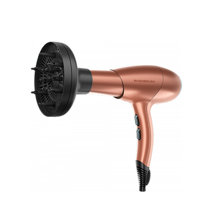 Rush Brush Hair Dryer 2400 Watt 3 Temperatures Rose Gold D3 Ultra