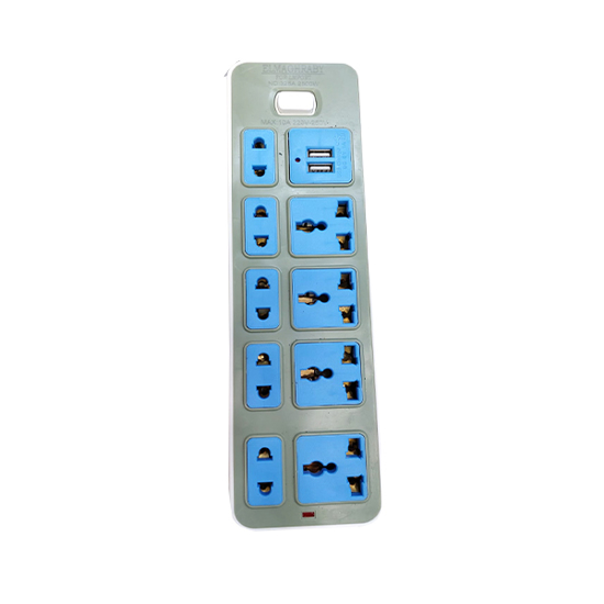 Elmagharby Power Strip 7 AC SOCKETS plus 2 USB PORTS