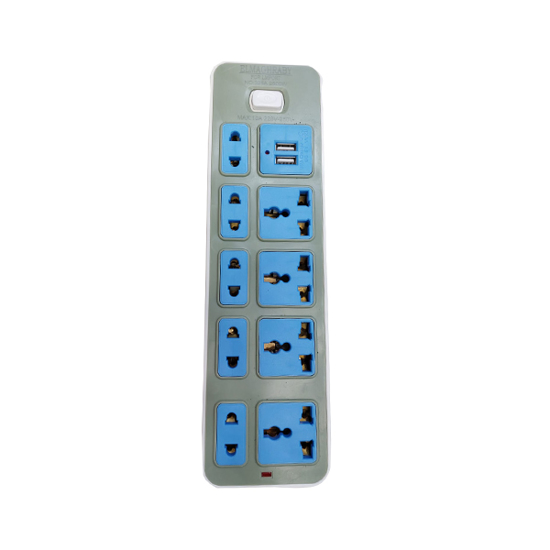 Elmagharby Power Strip 9 AC SOCKETS plus 2 USB PORTS