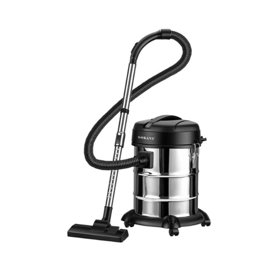 Sokany Drum Vacuum Cleaner Dry & Wet  3600 Watt, 25Liter Silver - SK-13025