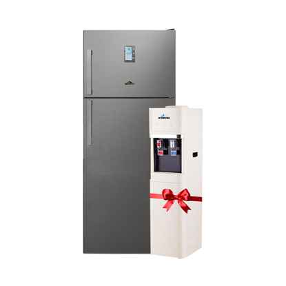 Iceberg Refrigerator No Forst 569 liters Stainless Steel - ICEBERG-58XD + Iceberg Water Dispenser 2 Tabs Hot & Cold - White - ICEBERG-WDWB(B) Gift