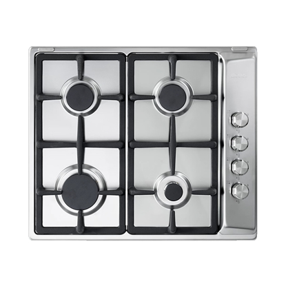 ELBA GAS HOB 4 BURNERS CAST IRON 60 CM STAINLESS ENS65-444XD