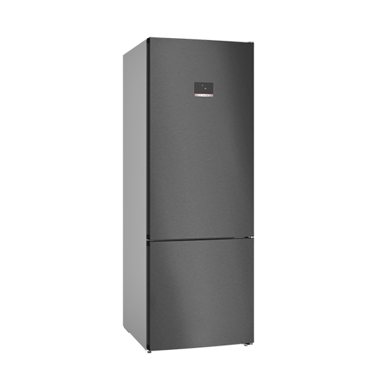 Bosch Series 4 Digital No Frost Combi Refrigerator 505 Liter Black Stainless Steel KGN56CX30U