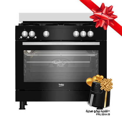 Beko Gas Cooker 5 Burners 60*90 cm Black GGR 15115 DX NBE	