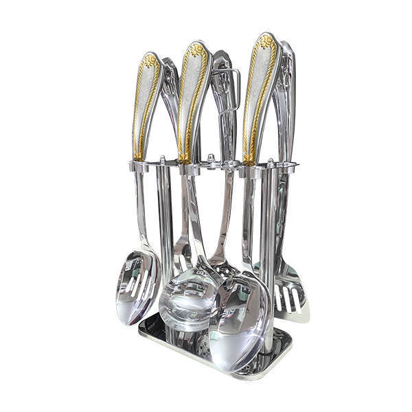 drobina spoons set 7 pieces with stand silver MH-2003	