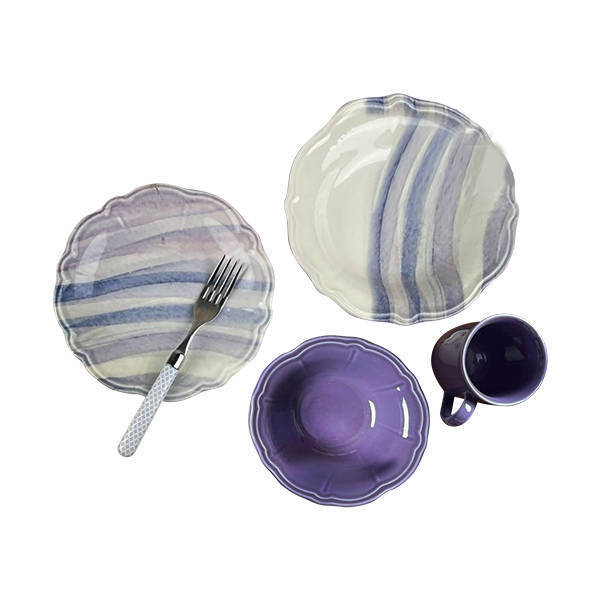 Porser 30 Pieces Dinner Set Purble PRS641