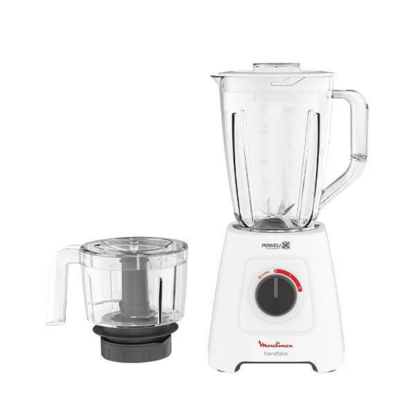 Moulinex Blendforce Blender With Chopper 2 Liter 800 Watt White LM42X2EG