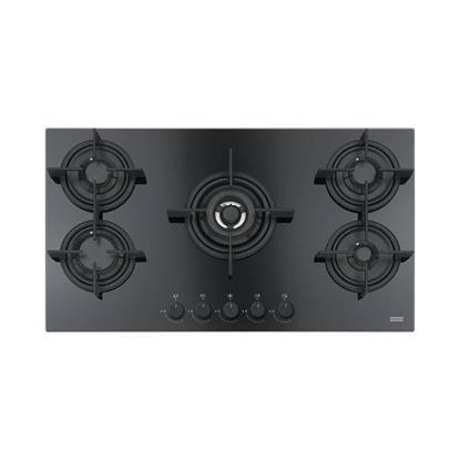 Franke Built-In Gas Hob 5 Burners 90Cm Black Glass FHCR 905 4G TC HE BK C