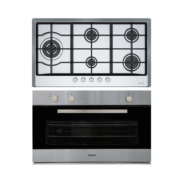 Franke Built-in kit Gas Hob 5 Burners 90Cm Stainless + Gas Oven 90Cm With Grill Stainless