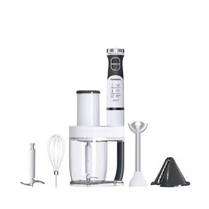 TORNADO Hand Blender 600 Watt Chopper Whisk White HB-600WBT