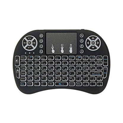 Wireless Remote Keyboard and Mouse Touchpad Black ‎I8