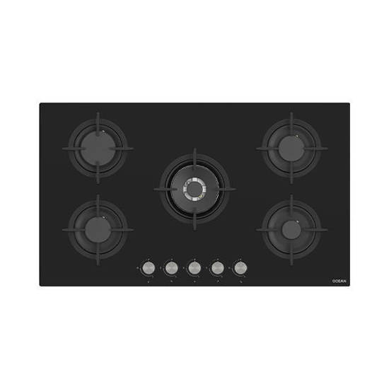 Ocean Built In Hob 5 Gas Burner 90 cm Black OHGGR 9401 N PRO SV