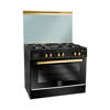 Oro Smart Gas Cooker from Unionaire 5 Burners Black C6090EB-GC-511-IDSF-ORO-S-2W-AL