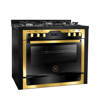 I Chef Golden Edition Gas Cooker from Unionaire 5 Burners Black&Gold C69GB-1GC-383-IDSP-S-PC-2W-AL