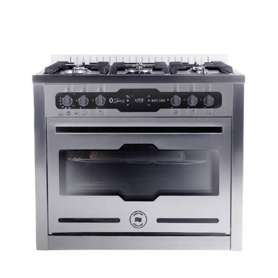 O-Signature 3 Gas Cooker From Unionaire 5 Burners stainless C69SS-GC-383-ICPSF-1CH-OS3-2W-AL