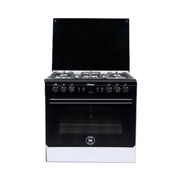 Ghusto Gas Cooker from Unionaire 5 Burners Black C68SS-GC-443-IDSOF-GUP-AL