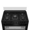 Beko Gas Cooker 5 Burners 90 cm Digital Display Black BGGR 11225 GB