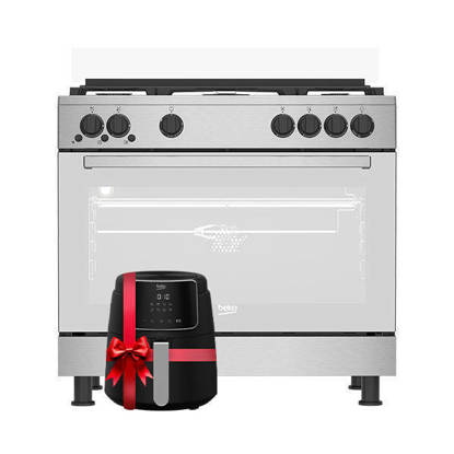 Beko Gas Cooker 5 Burners 60*90 cm - Stainless Steel - GGR15115DXNS	