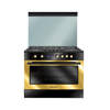 Premium Gas Cooker 5 Burners 90 cm Gold and Black PRM6090EB-GC-511-IDSF-P-EU-C