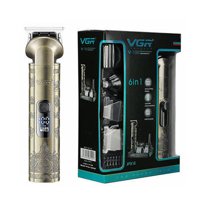 VGR Professional Hair Trimmer 6 In 1 Gold  V-109