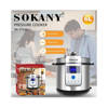 Sokany Electric Pressure Cooker 6 Liters 1500 Watt Digital Silver SK-07044