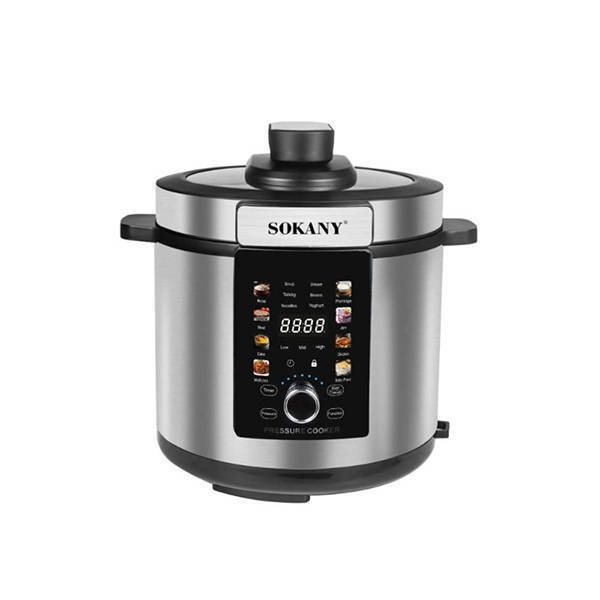 Sokany Electric Pressure Cooker 7 Liters 1500 Watt Digital Silver SK-07043