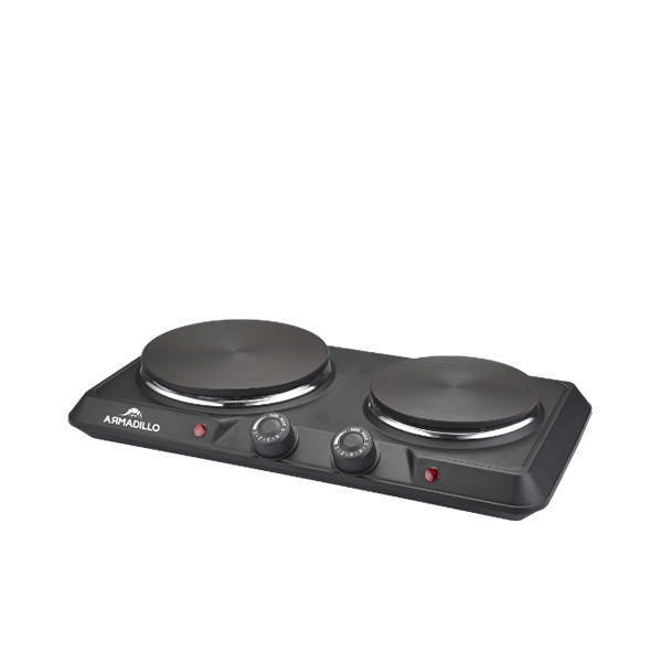 Armadillo Electric Hot plate 2 Burners 2250 Watt Black ARM-SDA-HP-BK-0000