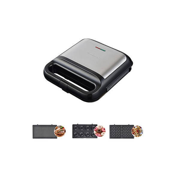 Sokany Sandwich Maker 1200 Watt 3*1 Watt Stainless SK-08115N