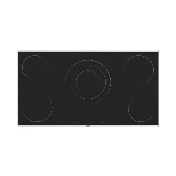 TEVA Built-in Electric Hob 5 Burners 90 CM Black Glass MS293
